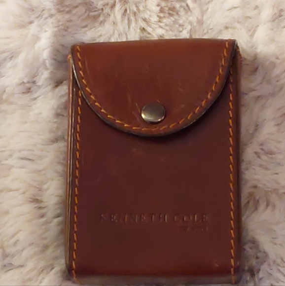 VINTAGE Kenneth Cole leather playing card holder - Picture 4 of 6